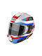 Nolan N120-1 Flip-Up Helmet with Sun Visor ECE 22.06 Metal White/Blue/Red/Black