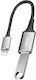 Andowl Converter Lightning male to USB-A female Gray 1pcs Q-ZH018