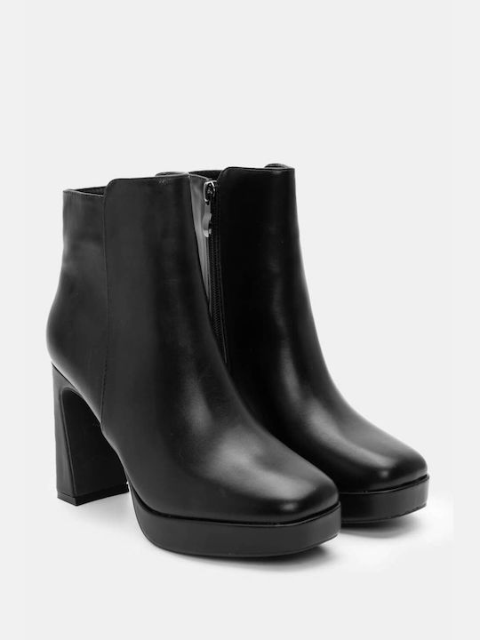 Botine cu Toc și Platformă 4312701-negru