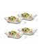 Kadax Serving Bowl Round Glass Transparent 4pcs