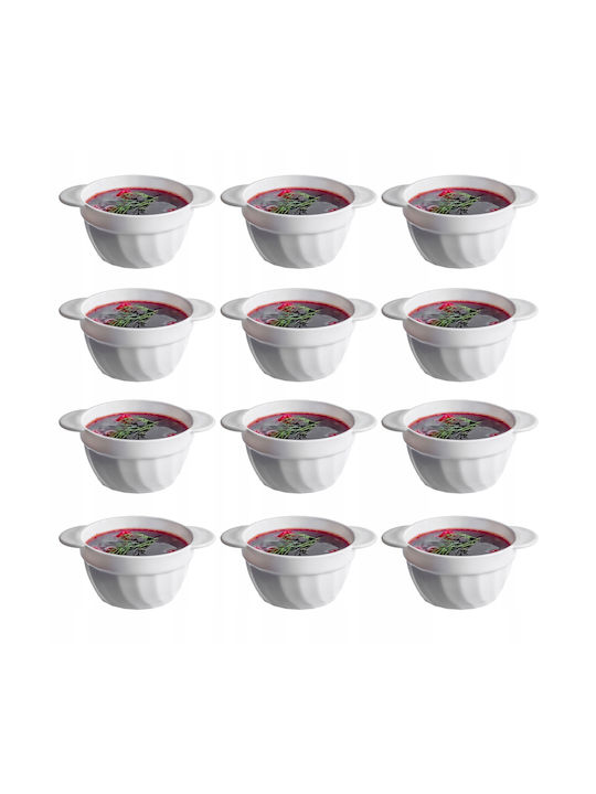 Kadax Serving Bowl Round White with Diameter 18.5cm 12pcs