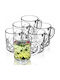 Kadax Mug Glass Transparent 230ml 6pcs