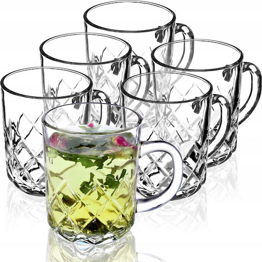 Kadax Mug Glass Transparent 230ml 6pcs