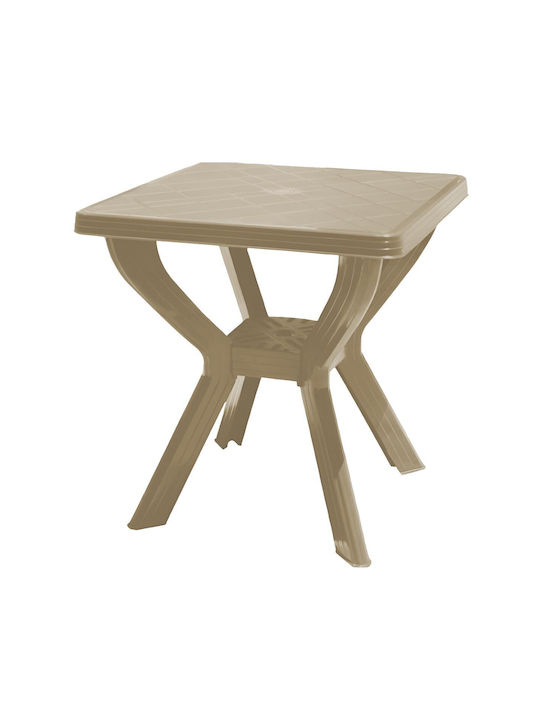 Tisch für kleine Außenbereiche Stabil Σκιάθος Beige 70x70cm