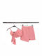 Kinder-Set mit Rock Winter 2Stück Rosa