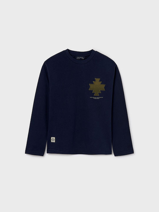 Mayoral Kids Blouse Long Sleeve navy blue