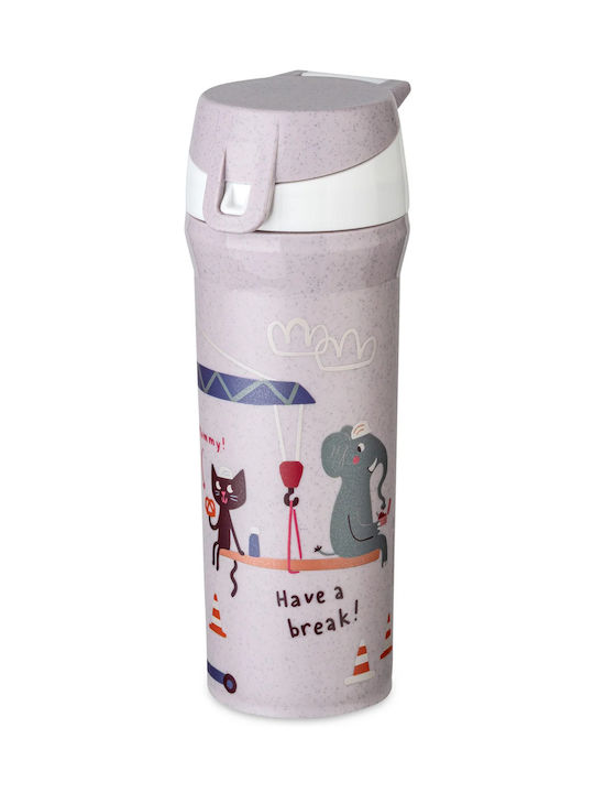 Koziol Organic Plastic Leak-Proof Water Bottle 8.5x7.5x20.5 cm 500ml Grey
