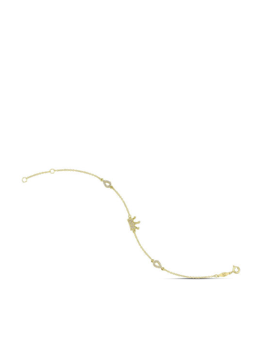 Themelidis Jewels Kids Bracelet from Gold 9K with Crown