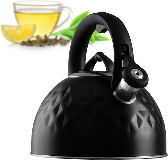 Kadax Teekanne Rostfreier Stahl Schwarz 2500ml