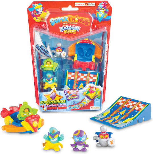 SuperThings Микропластмаси Kazoom Kids Блистер 4 Фигури с Аксесоари SuperZings за 3+ Години (Различни Модели)