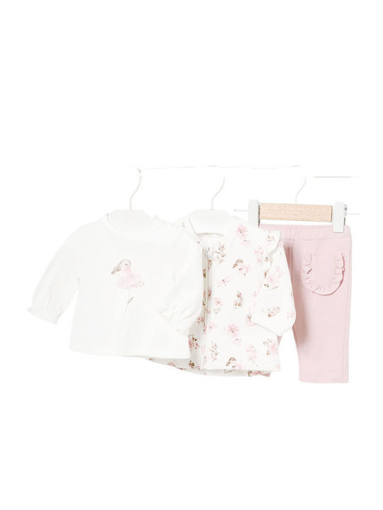 Mayoral Kinder Sweatpants Set - Jogginganzug Rose 3Stück