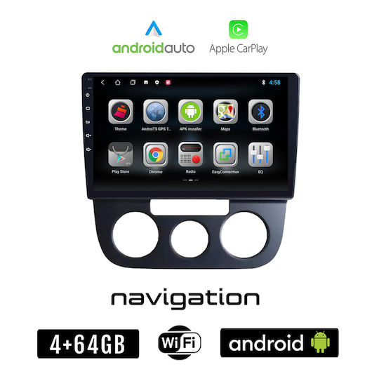 Booma Car Audio System for Volkswagen Jetta 2005 2010 (Bluetooth/USB/WiFi/GPS/Apple-Carplay/Android-Auto) with Touch Screen 10"