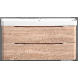 Gloria Saloon Πάγκος με Νιπτήρα Natural Curry