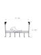 Tpster Metallic Door Hook 35.7x5.5x22.5cm