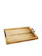 Atmosphera Rechteckig Serviertablett mit Griffen in Braun Farbe 30x20x6cm 00.07.75534 1Stück