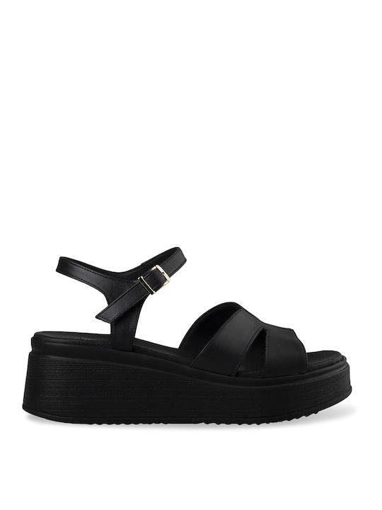 Tsouderos Shoes Platforme dama Negre