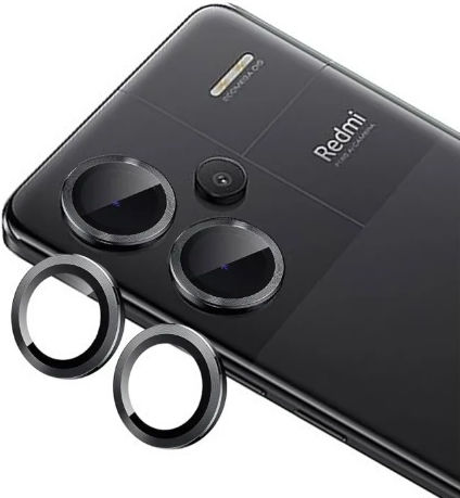 Back​ ​camera ​l​ens Protector​ Προστασία Κάμερας Tempered Glass Μαύρο για το Redmi Note 13 Pro+