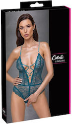 Sexy Bodysuit mit Spitze Türkis