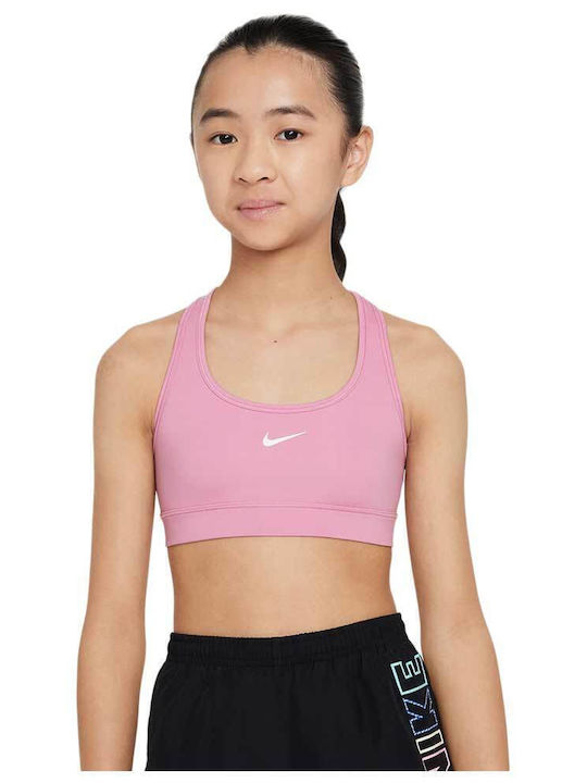 Nike Swoosh Παιδικό Μπουστάκι Dri-Fit Ροζ