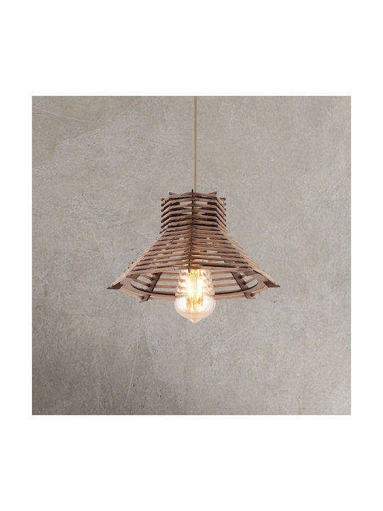 Hope Adjustable Pendant Light Brown with Socket E27 27x27x55cm