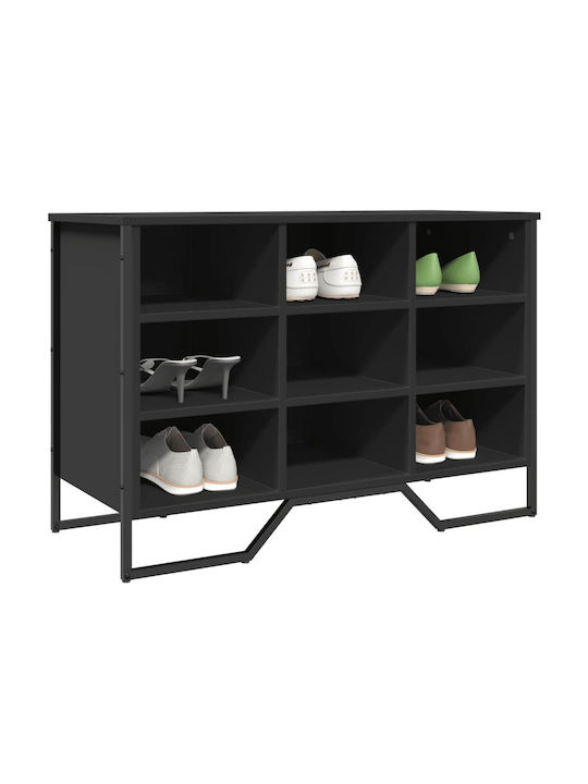 Metallic Shoe Organizer Black 90x38x61.5cm