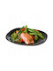 Kadax Teller Untiefe Oval Schwarz 28x28cm