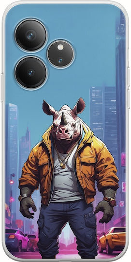 Animale de Stradă Rinocer Realme GT 6T 5G TPU Flexibil Silicon Transparent