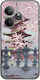 Ukiyo-e Kirschblüte Realme GT 6T 5G Schwarz TPU Schwarzes Silikon