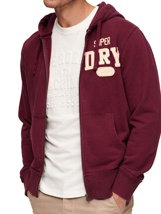 Superdry Ζακέτα Μπορντό