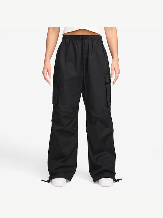 Nike Femei Tesatura Pantaloni Cargo Black