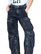 High Waist Women's Jean Trousers Black