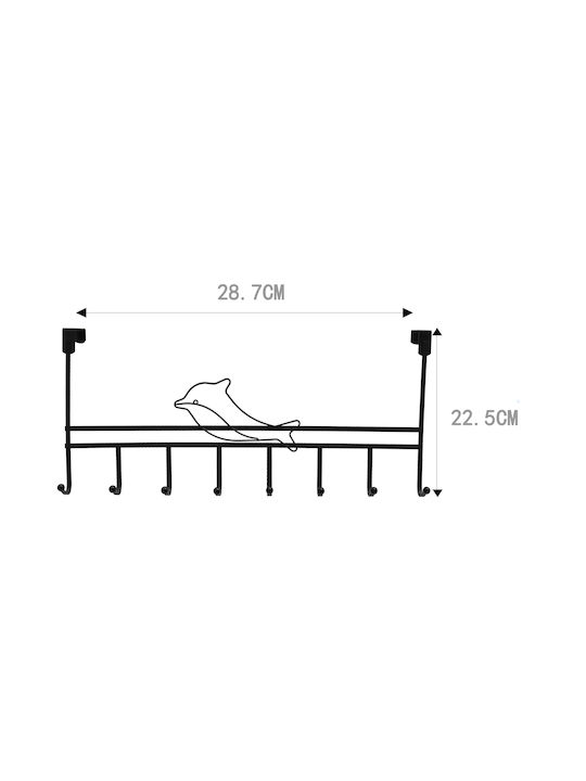 Tpster Metallic Door Hook 49.7x5.5x22.5cm