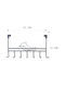 Tpster Metallic Door Hook 42.7x5.5x22.5cm