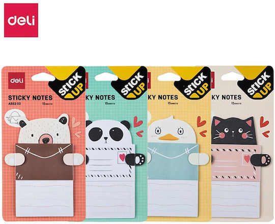 Deli Sticky Note Pads in Cube 7.6x10.1pcs (Μiscellaneous Designs)