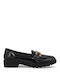 Tsouderos Shoes Patent Leather Women's Loafers in Black Color