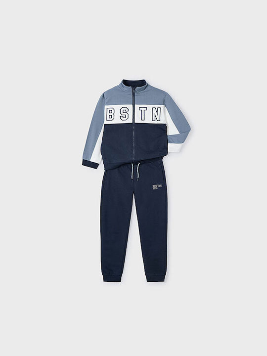 Mayoral Kids Sweatpants Set Grey 2pcs Ζακέτα