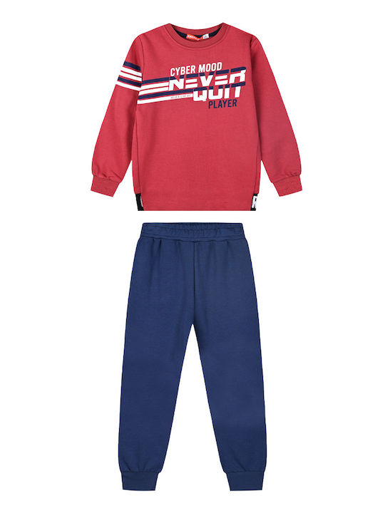 Energiers Kids Sweatpants Set Cherry