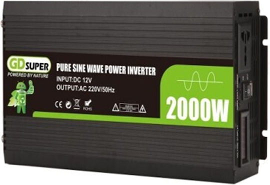 GD-03787 Reiner Sinuswellen Wechselrichter Leistung 2000W mit Nenn-Eingangsspannung 12V