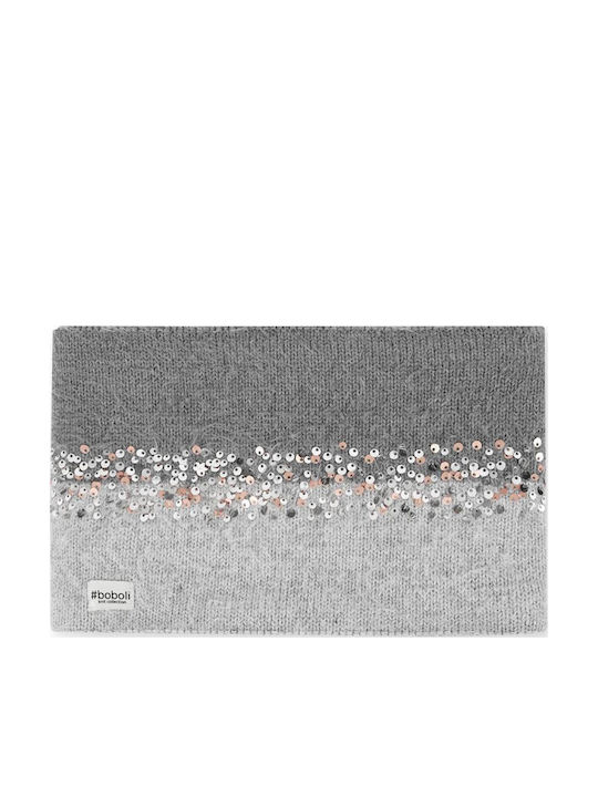 Kids Knitted Neck Gaiter Gray