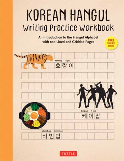 Caiet de exerciții pentru scrierea Hangul coreean Tuttle Publishing Copertă moale