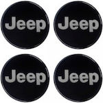 Wheel Center Caps Jeep with 55mm Internal Diameter 4pcs