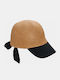 Brown Jockey Straw Hat Black Brim Καφέ One Size