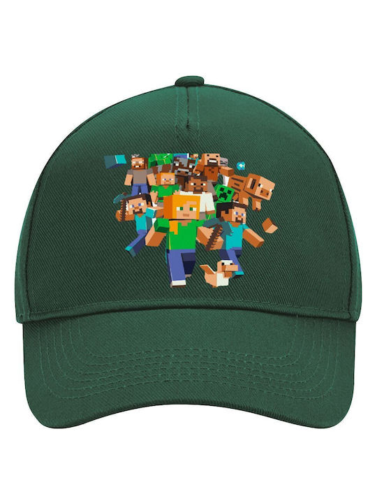 Minecraft Adventure Adult Hat Ultimate Green 100% Cotton Drill Adult Unisex One Size