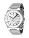 Invicta Racing Ανδρικό Ρολόι 44mm Μπαταρίας με Ασημί Μεταλλικό Μπρασελέ