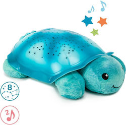 Cloud b Sleep Toy Twinkling Twilight Turtle made of Fabric with Light and Sounds Aqua