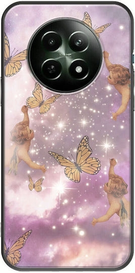 Angels Butterflies Realme 12x 5g Black TPU Black Silicone