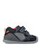 Παιδικά Sneakers Ανατομικά με Σκρατς Μαύρα