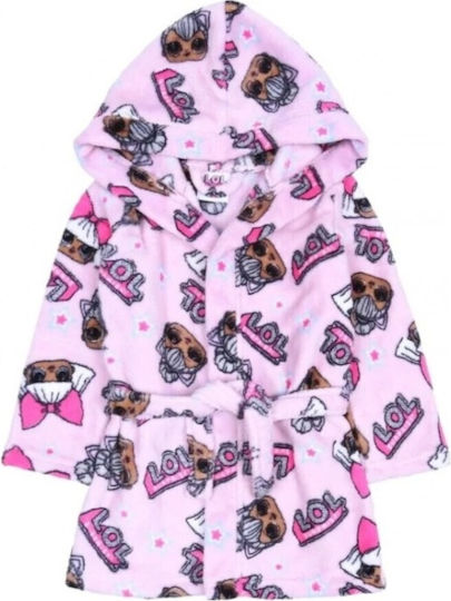 Disney Παιδικό Μπουρνούζι Lol Pink Pink με Κουκούλα