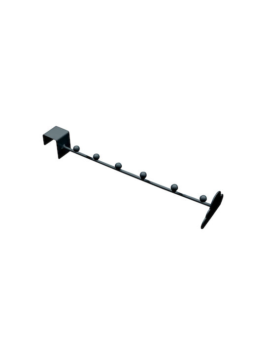 Uncle George Wall Hanger Metal 6 Positions White or Black Dimensions 27x7x4cm Interior Organization Black