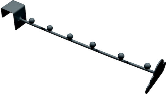 Uncle George Wall Hanger Metal 6 Positions White or Black Dimensions 27x7x4cm Interior Organization Black